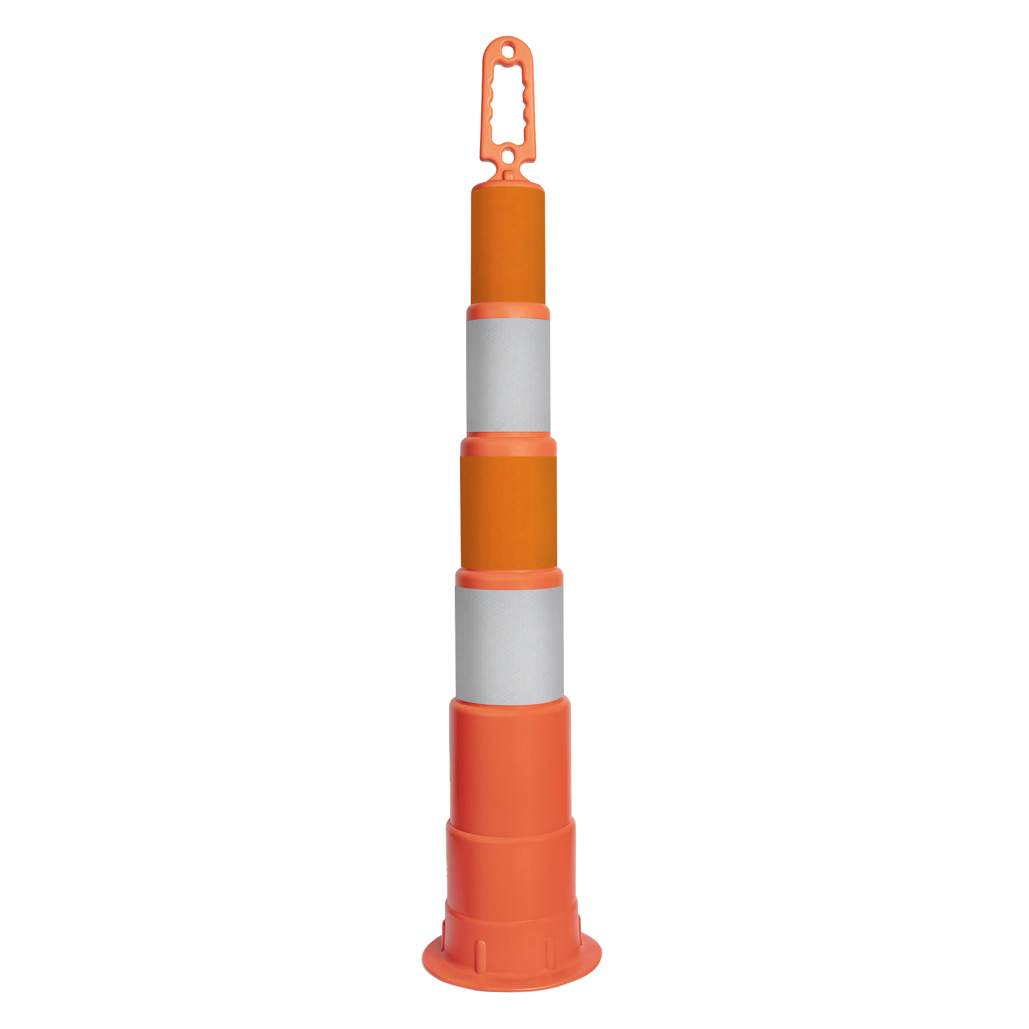 42" Orange Channelizer Cone with (4) 6" Diamond Grade Sheeting